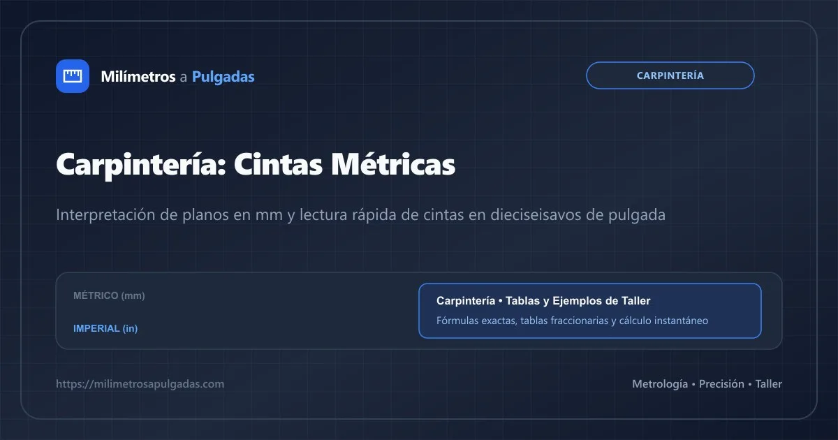 Cintas Métricas: Leer Milímetros y Pulgadas